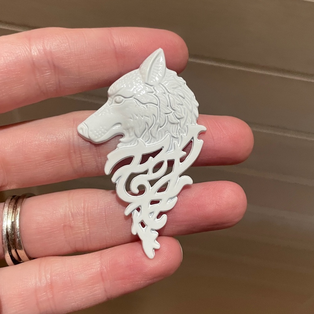 White Wolf Brooch